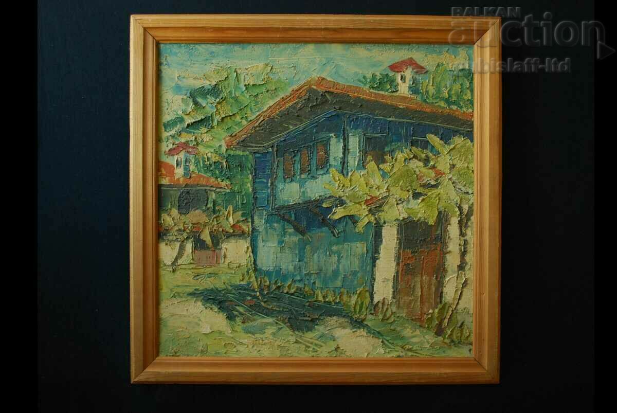 Picture, old house in Karlovo, 1993, art. Dimitar Patchov