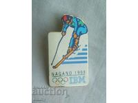 Nagano 1998 Winter Olympics Badge, IBM. Email