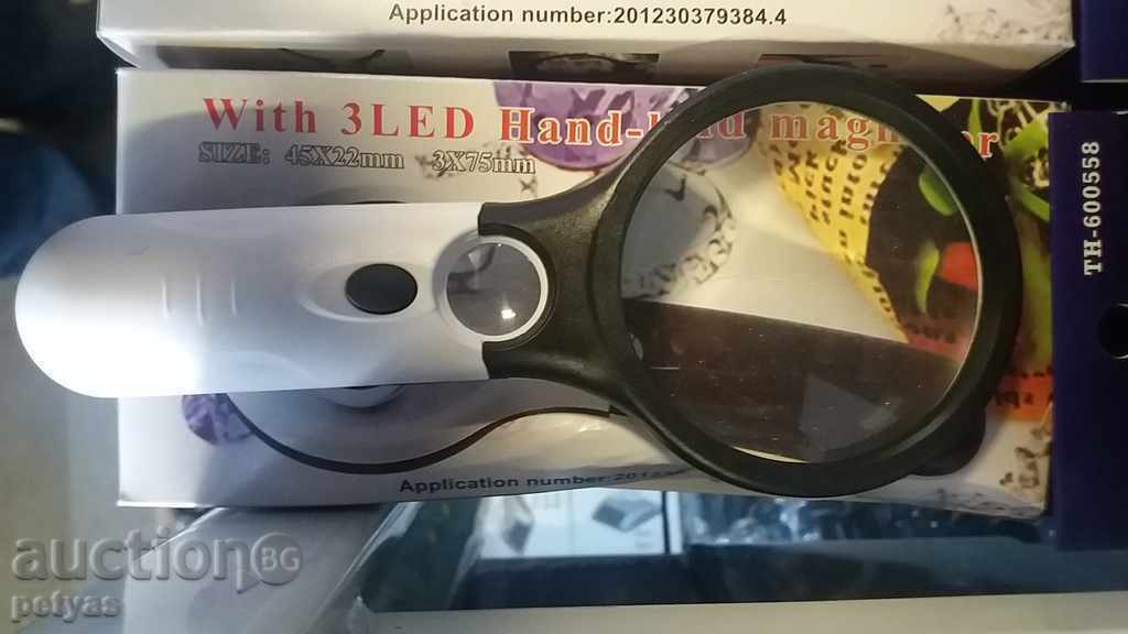 LUPĂ universală 2 în 1 + 3 LED - 5 LUPĂ universală 2 în 1 + 3 LED - 5