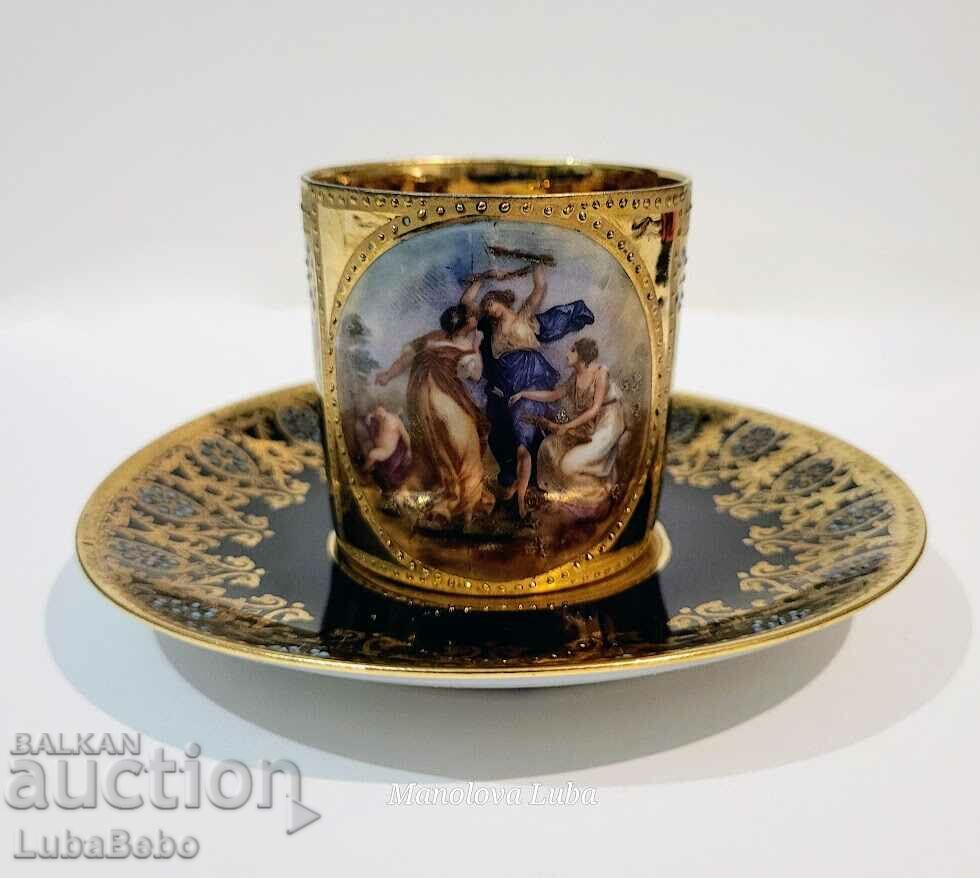 Collectible porcelain cup and saucer
