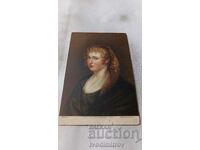 Postcard Paul Rubens Frau mit Geflochtenem Haar