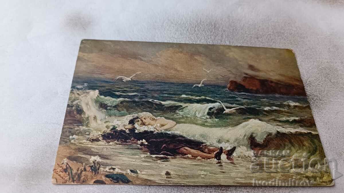 Postcard V. A. Kotarbinskiy Поцелуй волны