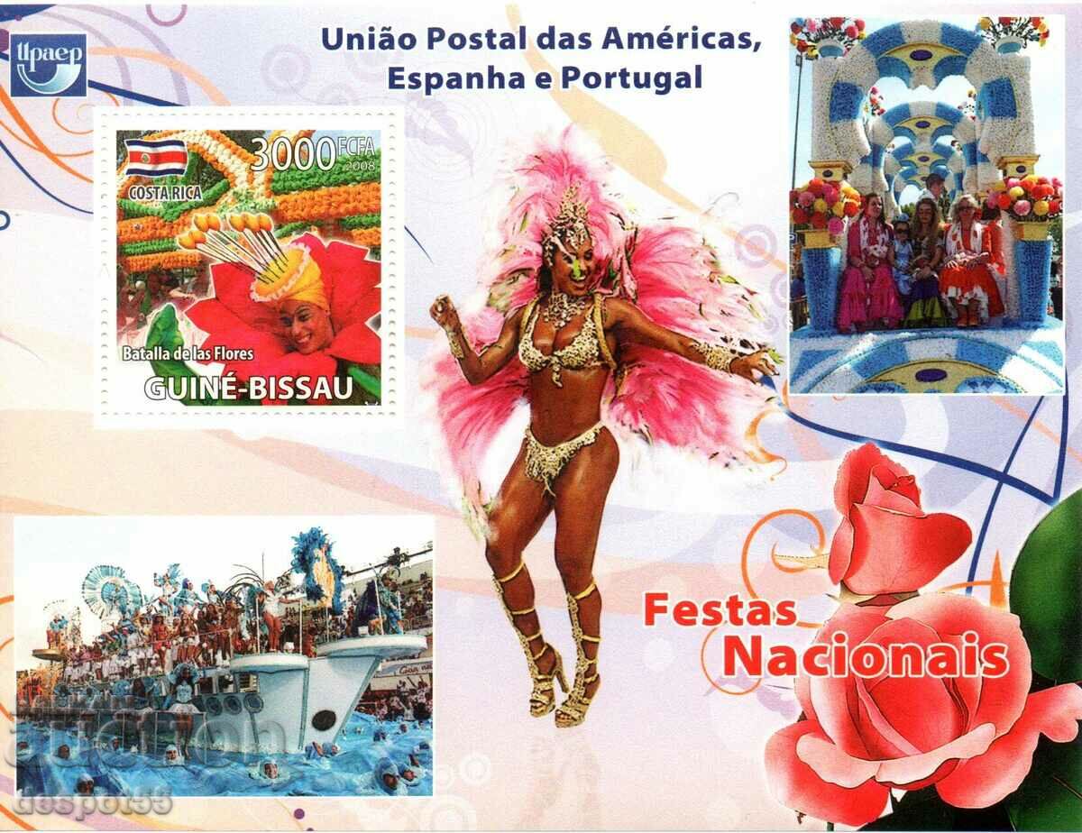 2008. Guinea Bissau. National Festivals - UPAEP. Block.