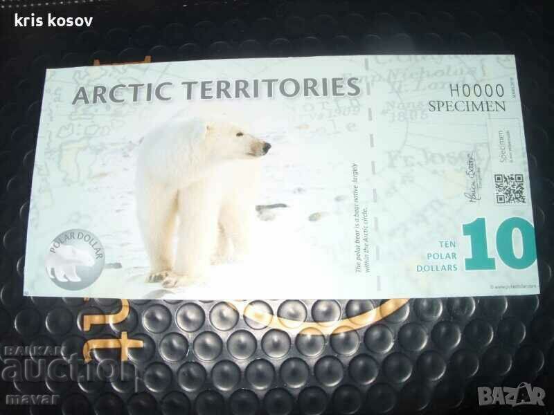 10 Polar Dollars Arctic Territories 2011/Δείγμα
