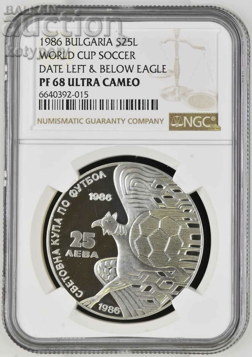 25 BGN 1986 - Griffin NGC PF 68 Ultra Cameo