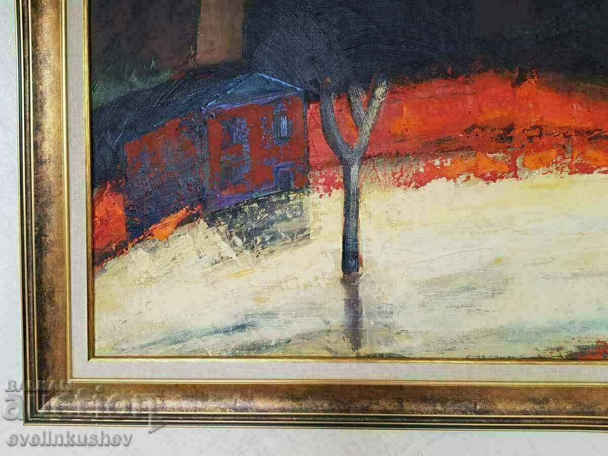 Delivery of Large oil painting "Heat of Dusk" Delivery of Large oil painting "Heat of Dusk"