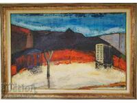 Large oil painting "Heat of Dusk"