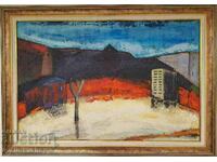 Large oil painting "Heat of Dusk"