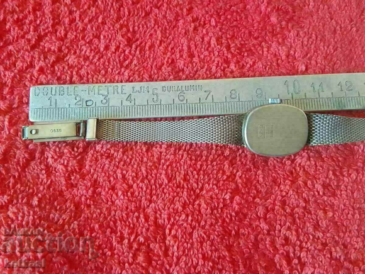 Old ladies mechanical wrist watch Lentaur silver 835 pr - 5 Old ladies mechanical wrist watch Lentaur silver 835 pr - 5