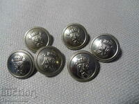 Bulgaria - Old Tsar's buttons - 6 pcs