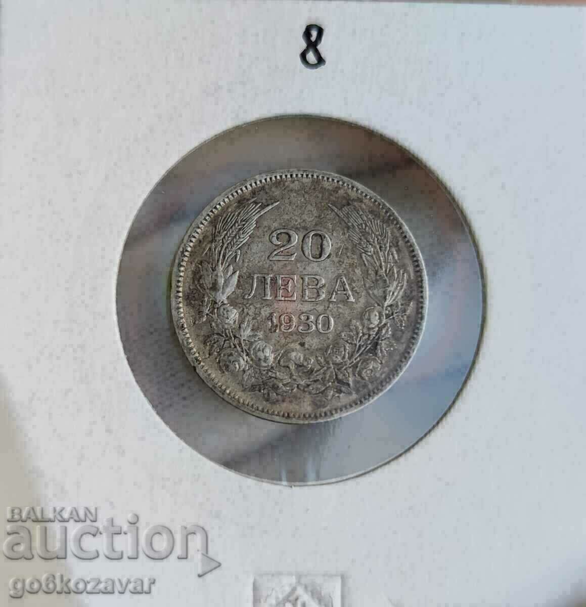 Bulgaria 20 BGN 1930 Argint! Bulgaria 20 BGN 1930 Argint!