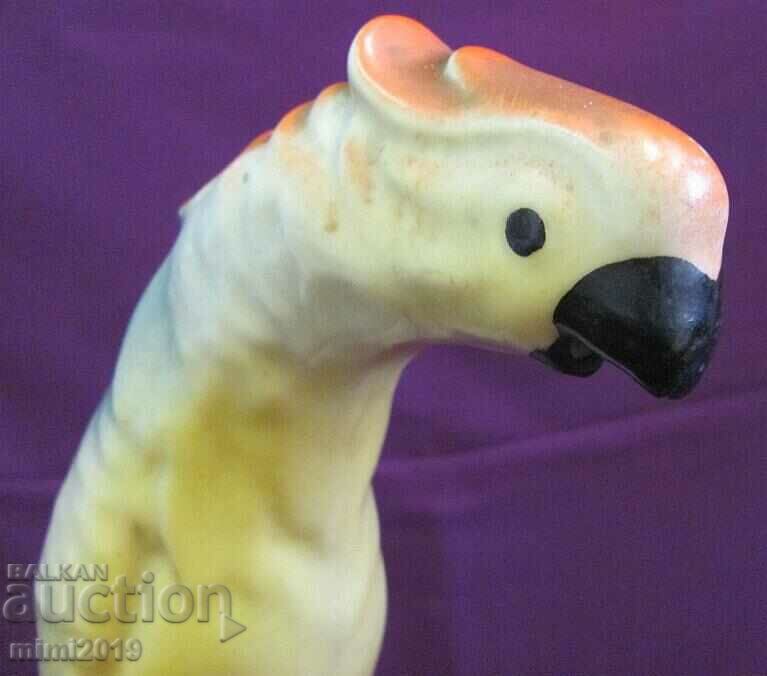 60's Vintich Porcelain Figure for Night Lamp-Parrot - 5