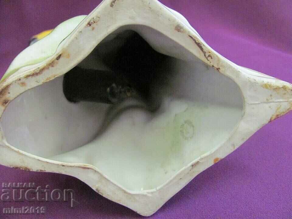 60's Vintich Porcelain Figure for Night Lamp-Parrot - 6