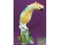 60's Vintich Porcelain Figure for Night Lamp-Parrot