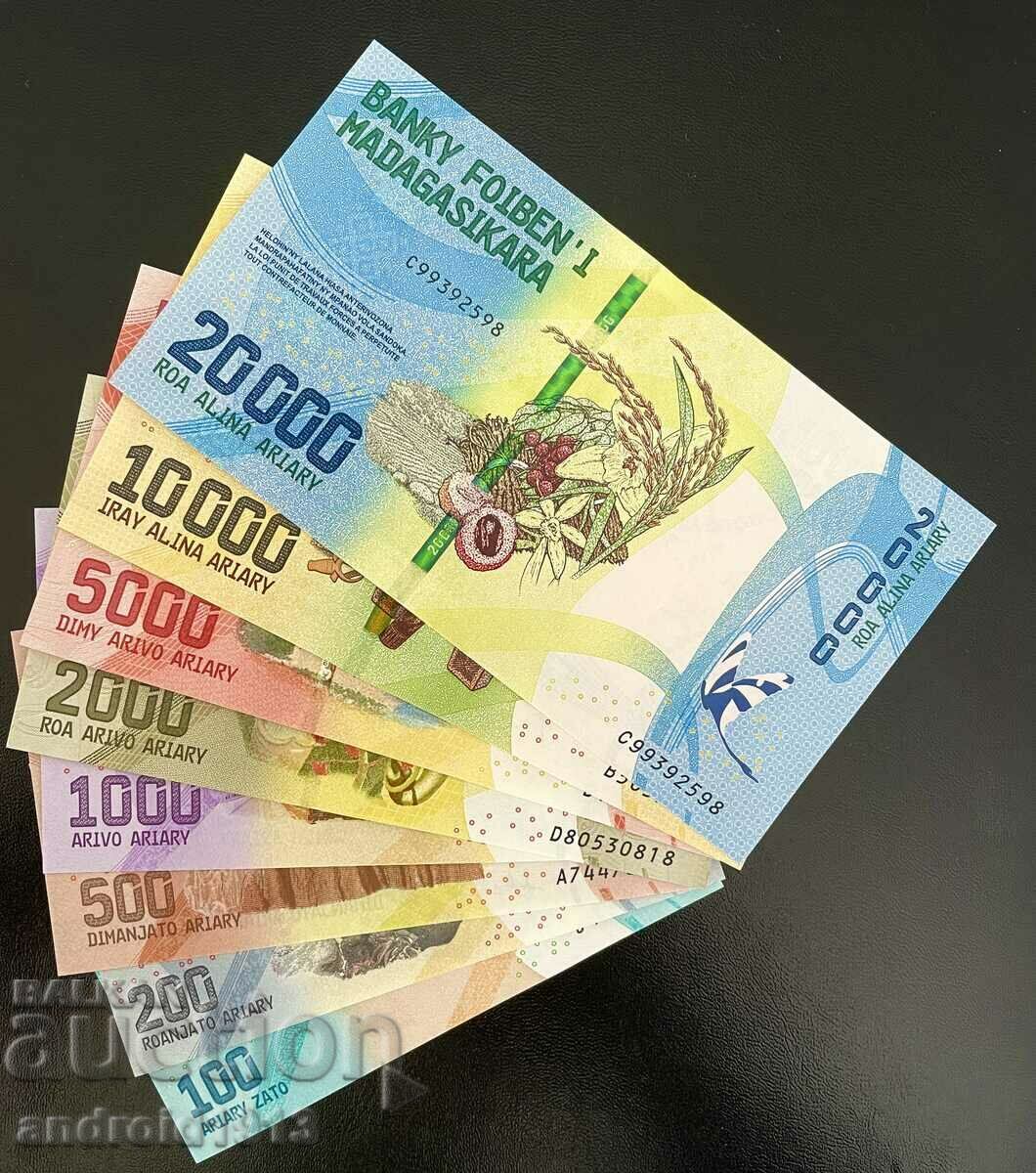 MADAGASCAR - FULL SET - TOP PRICE!! 8 BANKNOTES, UNC