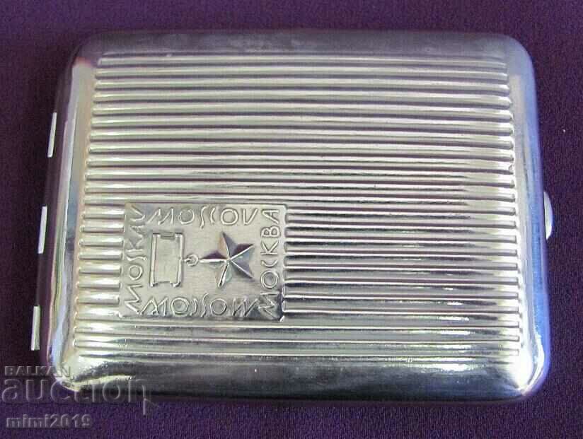 60's Vintich Metal Snuffbox Moscow USSR