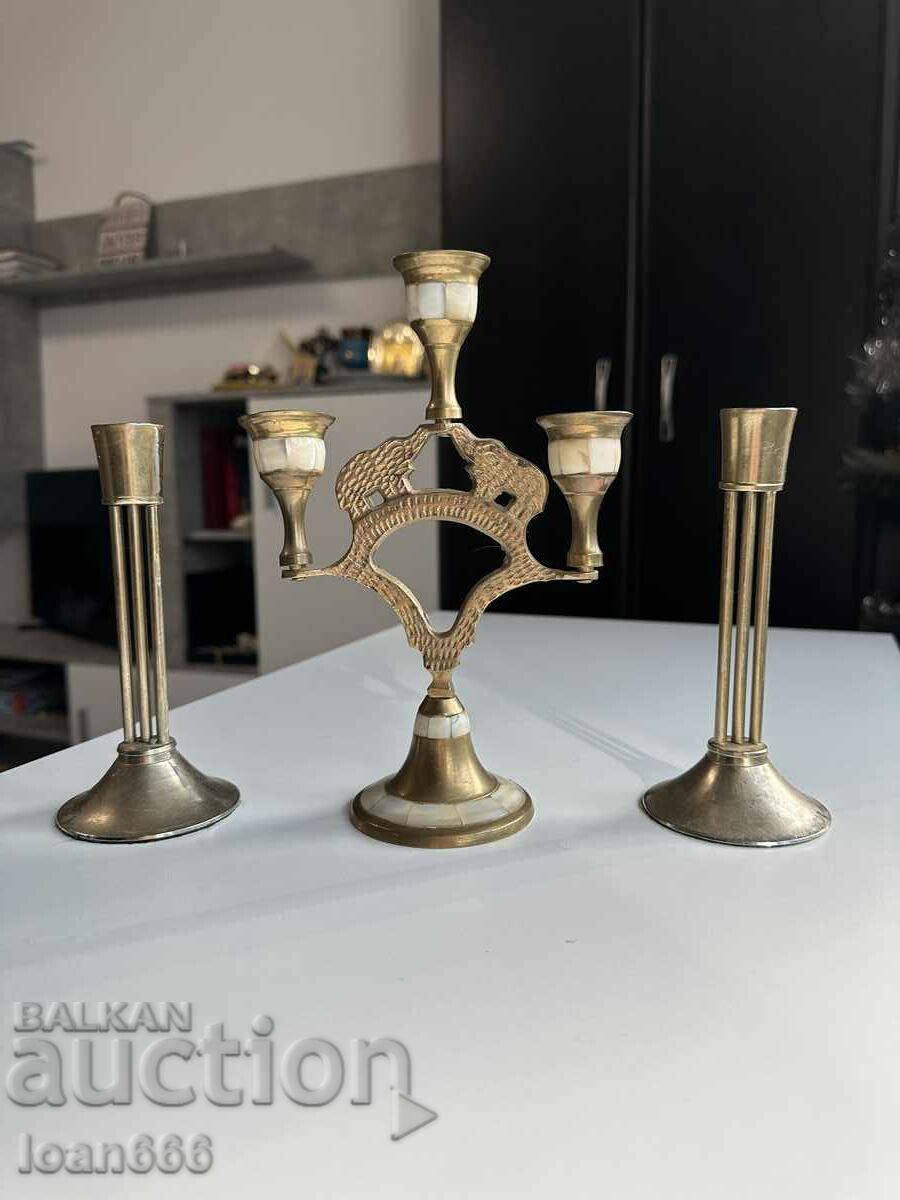 I am selling a set of candlesticks for candles