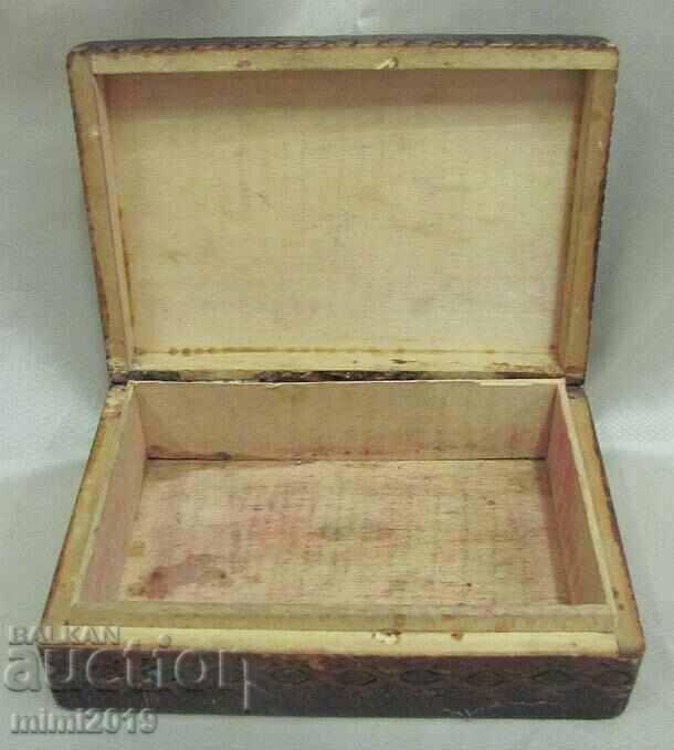 19th Century Wooden Jewelry Box Folk Motifs with price 30.00 BGN | € 15.34 19th Century Wooden Jewelry Box Folk Motifs with price 30.00 BGN | € 15.34