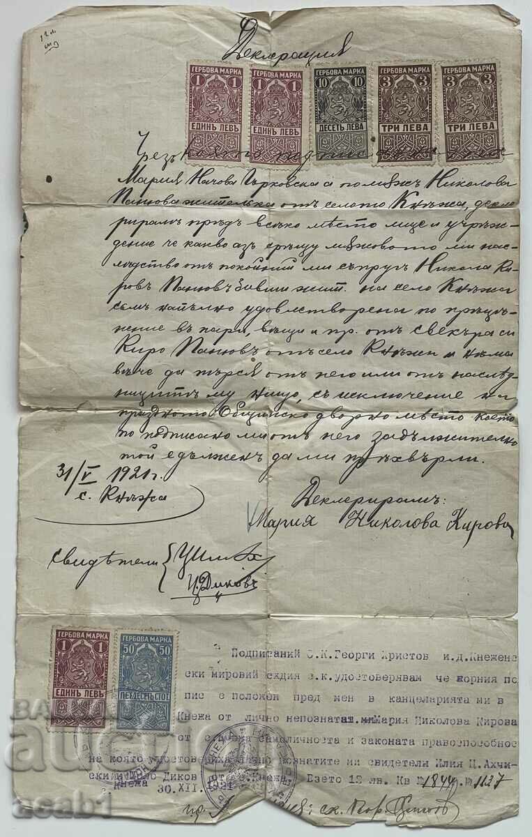 Декларация с.Кнежа 1921