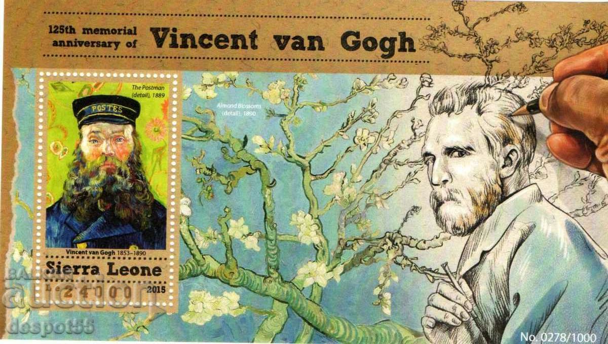2015. Sierra Leone. Paintings - Vincent van Gogh. Block.