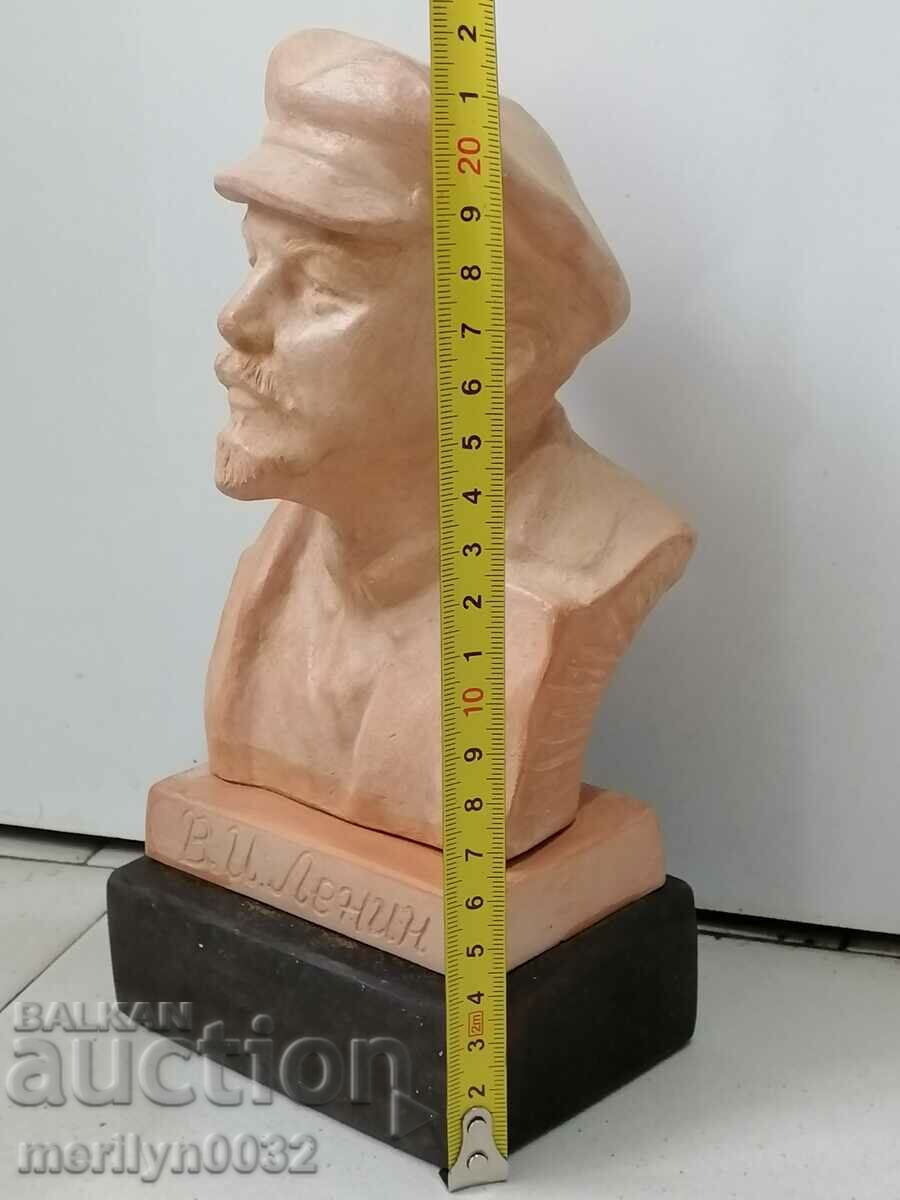 Ceramic bust of Lenin figure plastic statuette ceramics