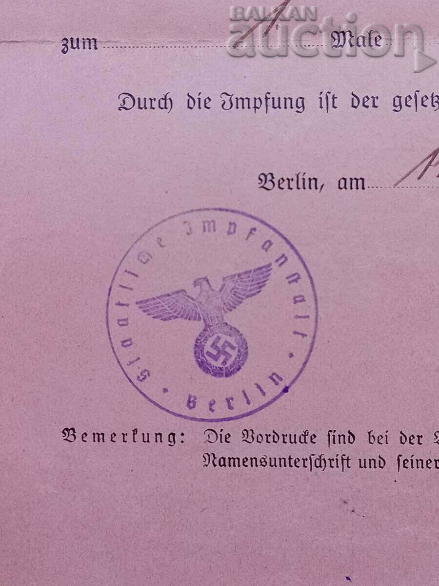 sheet document 1930s fascist Germany with signature and stamp with price 31.00 BGN | € 15.85 sheet document 1930s fascist Germany with signature and stamp with price 31.00 BGN | € 15.85