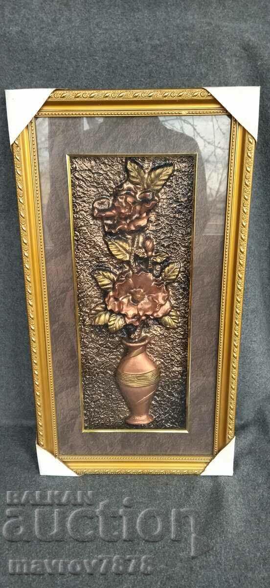 Auction Embossed metal picture Auction Embossed metal picture