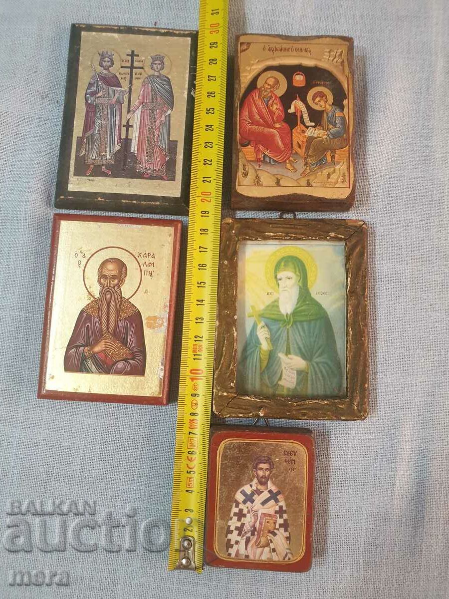 Lot 4 - old household icons - 5 pieces - 7