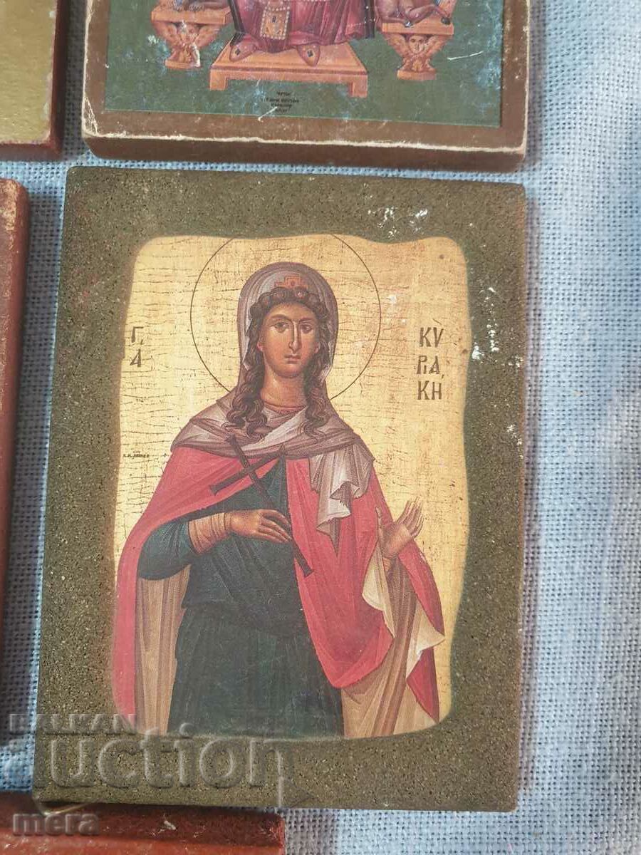 Lot 6 - old household icons - 5 pieces - 5 Lot 6 - old household icons - 5 pieces - 5