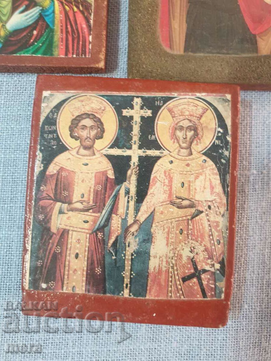 Lot 6 - old household icons - 5 pieces - 6 Lot 6 - old household icons - 5 pieces - 6