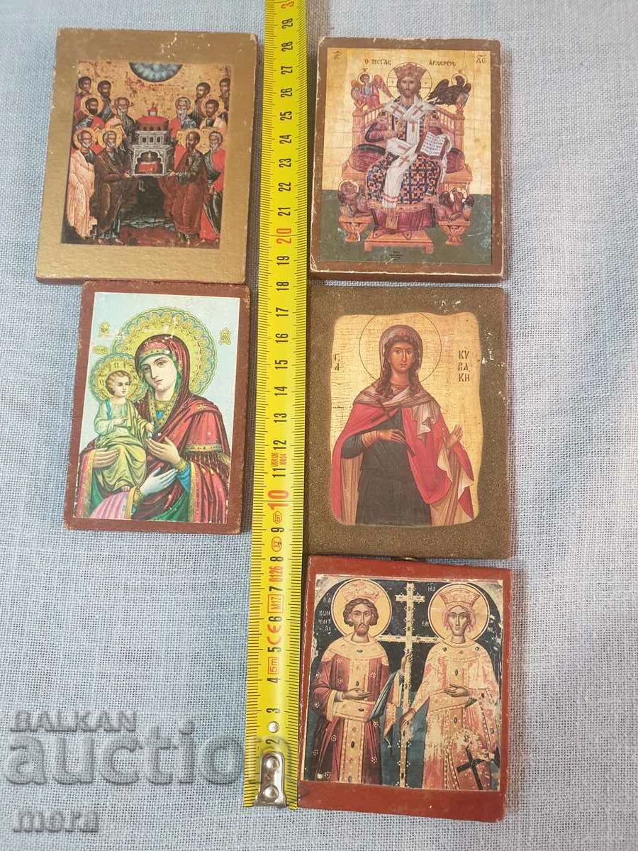 Lot 6 - old household icons - 5 pieces - 7 Lot 6 - old household icons - 5 pieces - 7