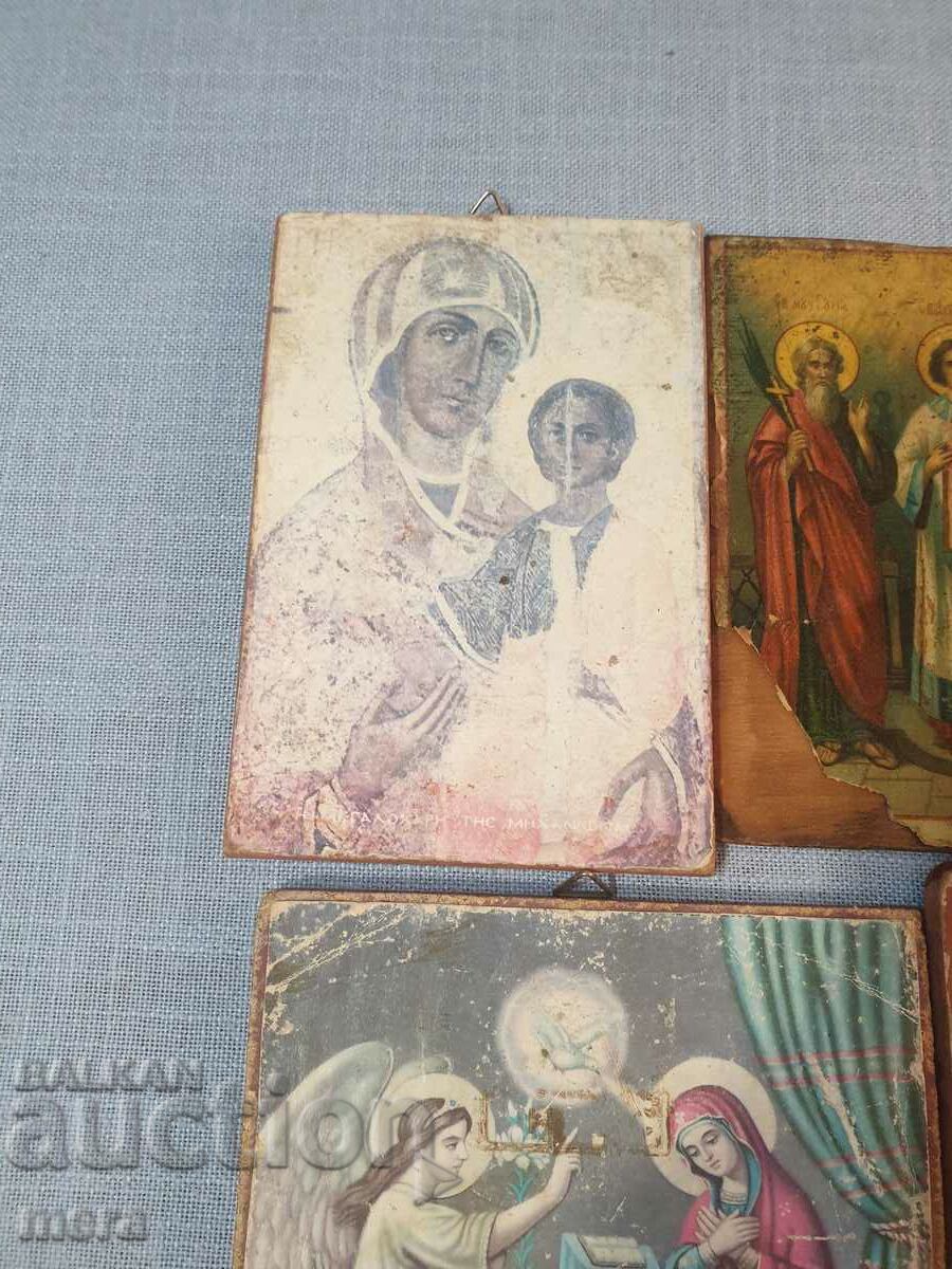 Lot 9 - old household icons - 5 pieces with price 20.00 BGN | € 10.23 Lot 9 - old household icons - 5 pieces with price 20.00 BGN | € 10.23