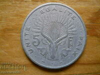 5 франка 1977 г  - Джибути