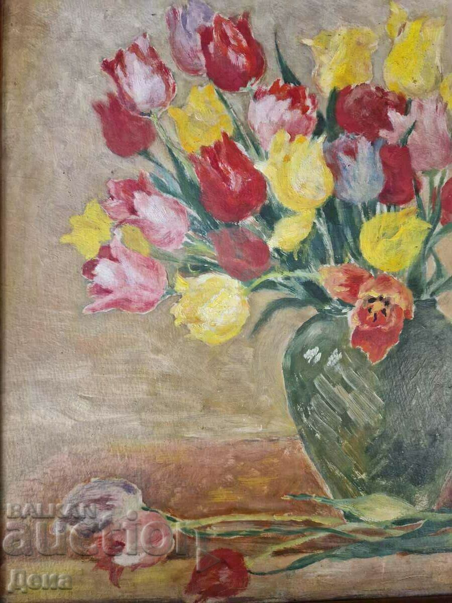 Old oil painting with price 150.00 BGN | € 76.69 Old oil painting with price 150.00 BGN | € 76.69