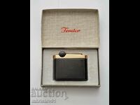 Vintage black enameled gold lighter "FEUDOR VEGA