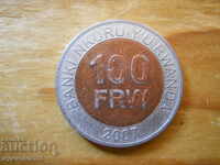 100 φράγκα 2007 - Ρουάντα (διμεταλλικό)