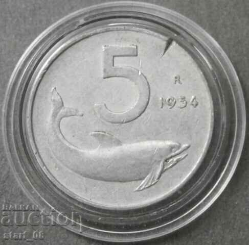 Italia 5 lire 1954