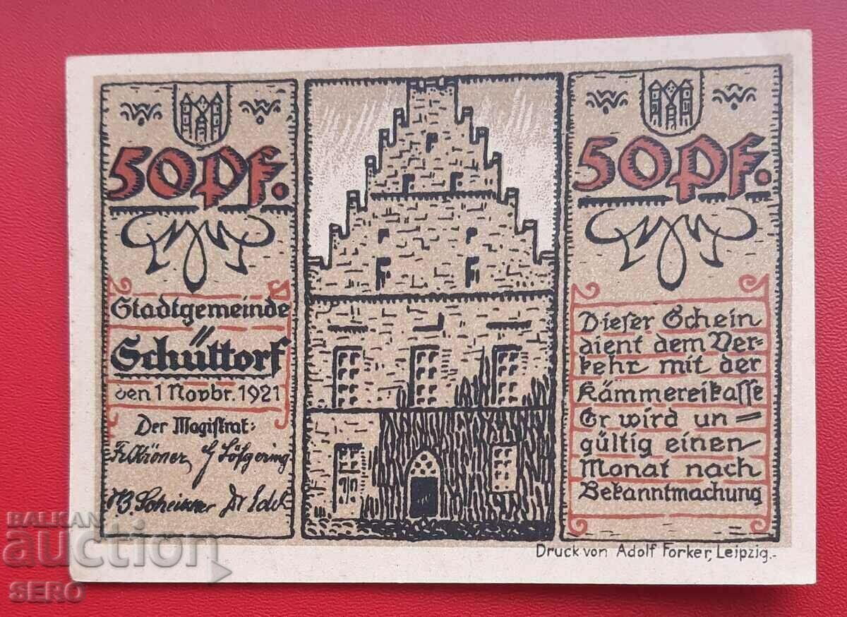 Τραπεζογραμμάτιο-Γερμανία-Σαξονία-Schüttorf-50 pfennig 1921