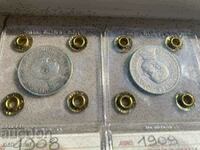 1 lira 1908,1909,1910,1912,1913 Italy, certified