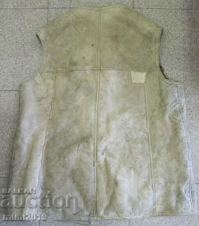 World War II Leather Military Waistcoat Kingdom of Bulgaria - 5 World War II Leather Military Waistcoat Kingdom of Bulgaria - 5