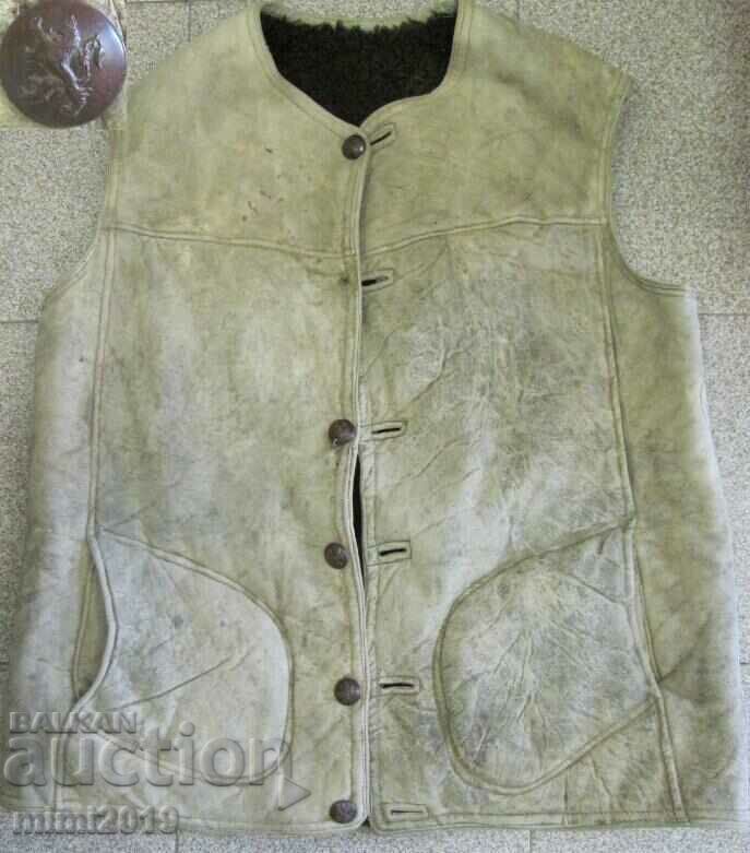 World War II Leather Military Waistcoat Kingdom of Bulgaria - 6 World War II Leather Military Waistcoat Kingdom of Bulgaria - 6