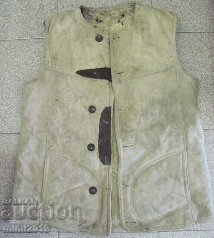 World War II Leather Military Waistcoat Kingdom of Bulgaria - 6 World War II Leather Military Waistcoat Kingdom of Bulgaria - 6