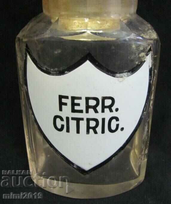 19th Century Medical Apothecary Glass Bottle with price 75.00 BGN | € 38.35
