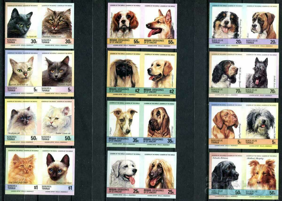 MnH - Fauna, Câini, Pisici [ 3 Serii complete ]