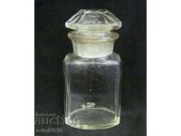 Sticla de sticlă de farmacie medicală din secolul al XIX-lea