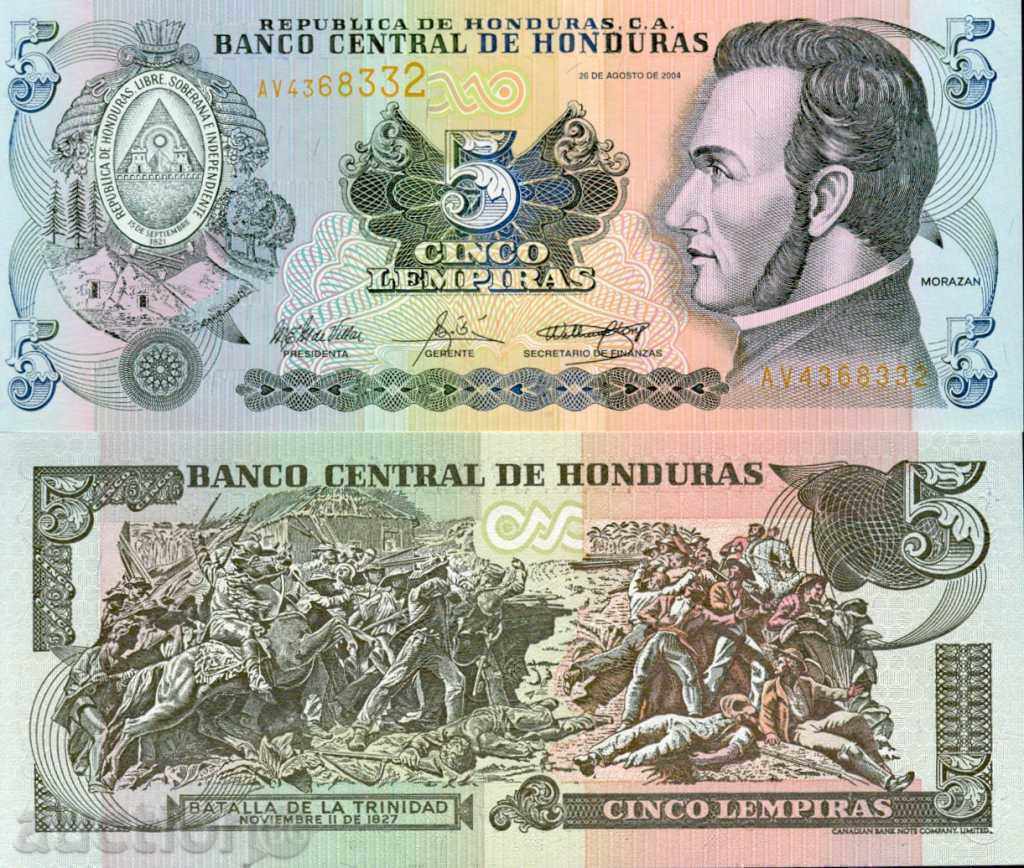 ХОНДУРАС HONDURAS 5 Лемпира емисия issue 2004 НОВА UNC