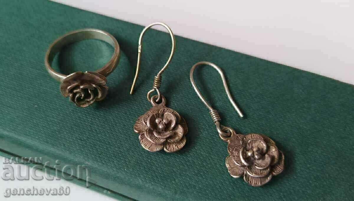 Beautiful set of ring and earrings, silver 900 Beautiful set of ring and earrings, silver 900