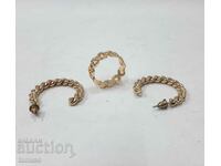 Inel și cercei, placați cu aur (8.3)