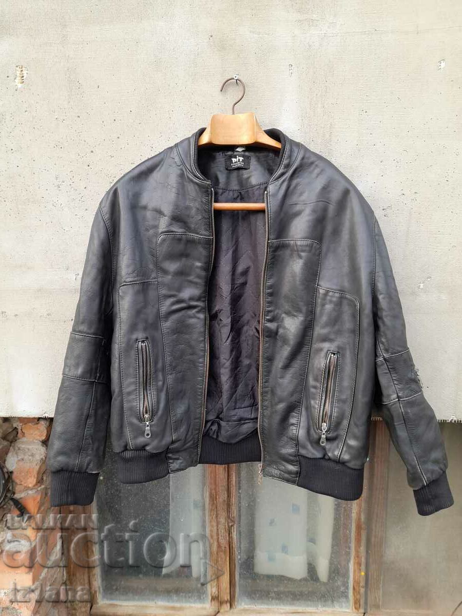 Old men's leather jacket