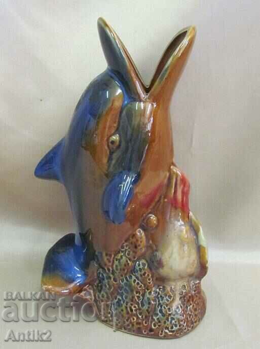 Vintich Porcelain Figure - Dolphin